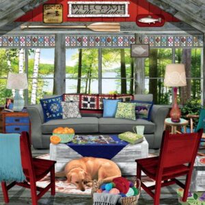 Lake Cabin 300 Larger Piece size Puzzle - Ceaco