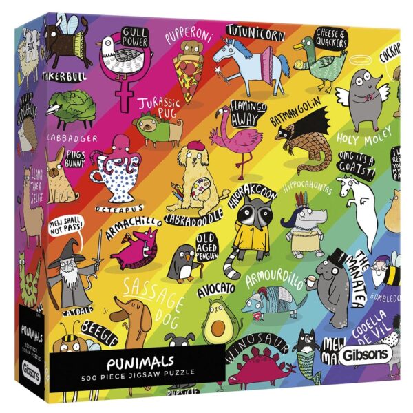 Punimals 500 Piece Puzzle - Gibsons