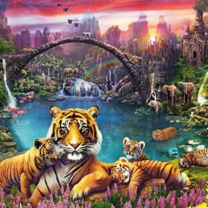 Tigers in Paradise 3000 Piece Puzzle