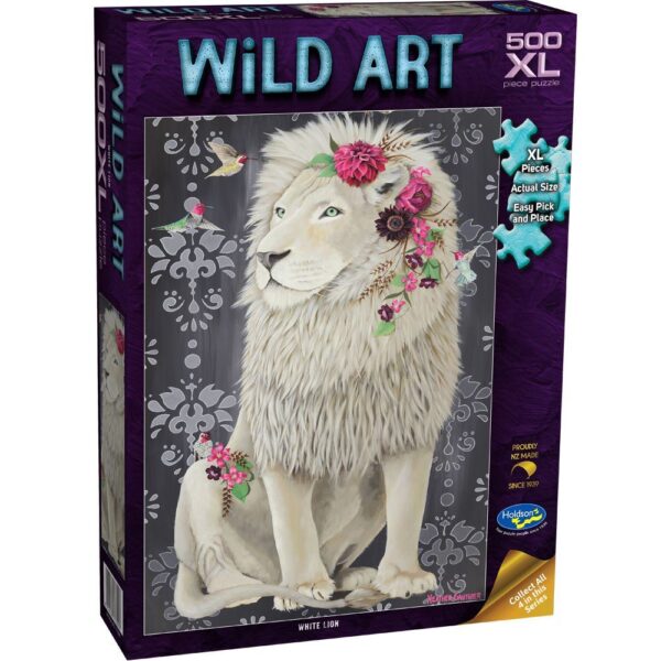 Wild Art - White Lion 500 XL Piece Puzzle - Holdson