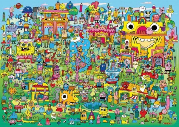 Burgerman - Doodle Village 1000 Piece Puzzle - Heye