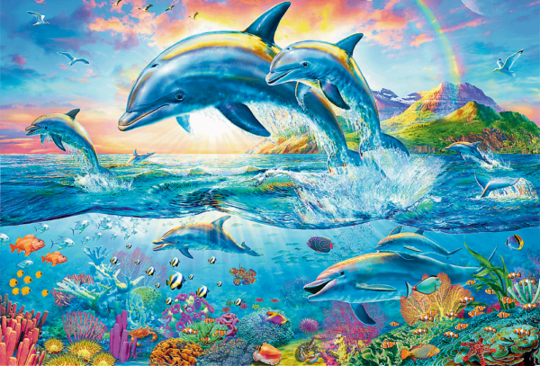 Dolphin Family 1500 Piece Puzzle - Trefl
