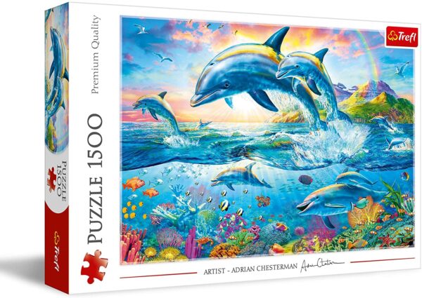 Dolphin Family 1500 Piece Puzzle - Trefl