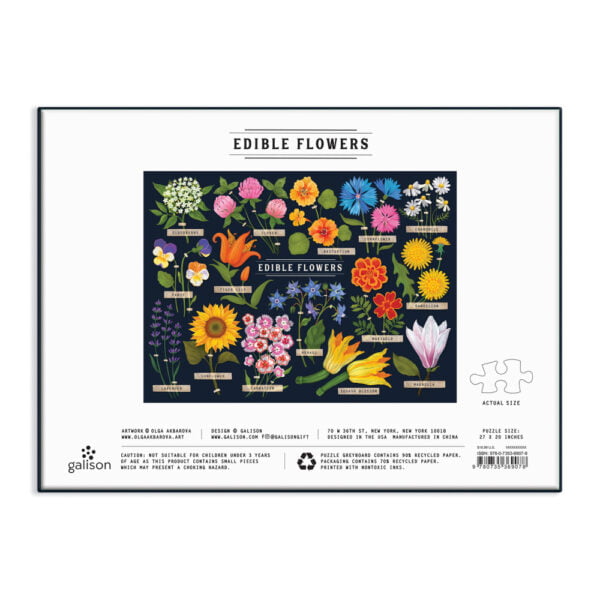 Edible Flowers 1000 Piece Puzzle - Galison