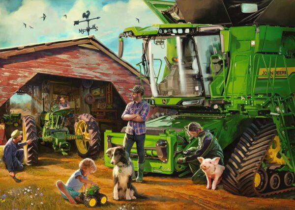 John Deere - Then and Now 1000 Piece Puzzle - Ravensburger