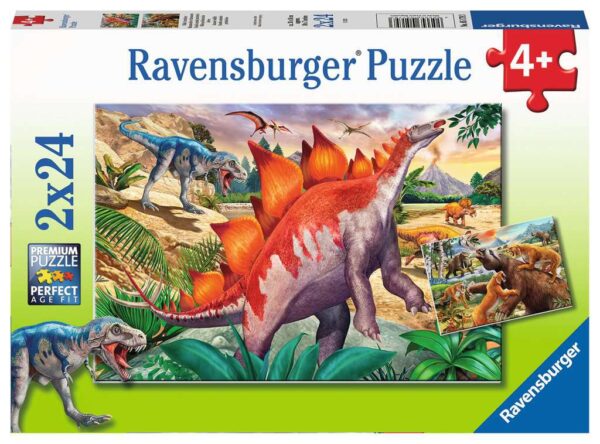 Jurassic Wildlife 2 x 24 Piece Puzzle - Ravensburger