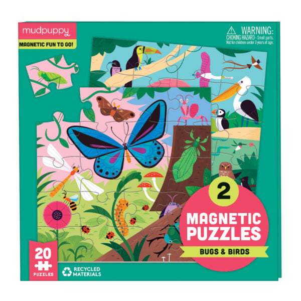 Magnetic Bugs & Birds 2 x 20 Piece Puzzle - Mudpuppy