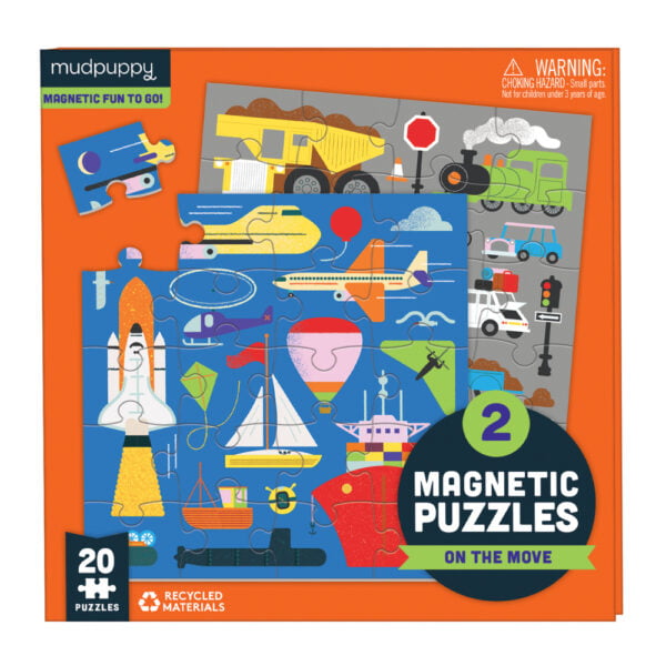 Magnetic Puzzle - On the Move 2 x 20 Piece - Mudpuppy