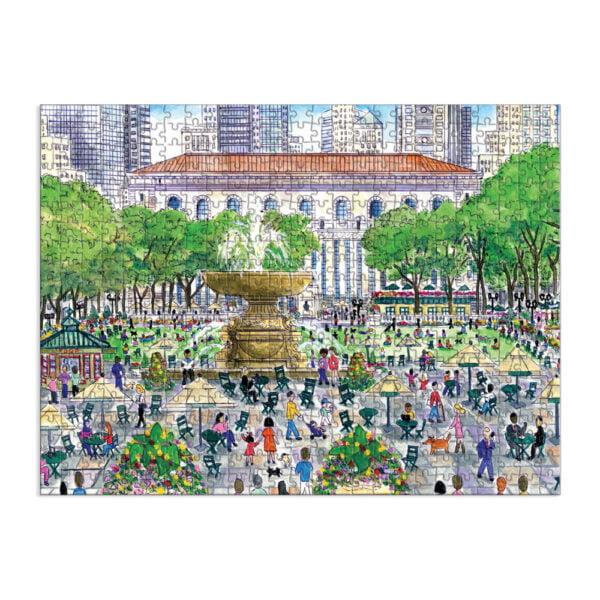 Michael Storrings - Springtime At the Library 500 Piece Double Sided Puzzle - Galison