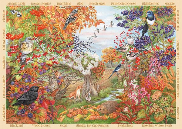 Autumn Hedgerow 500 Piece Puzzle - Falcon de Luxe