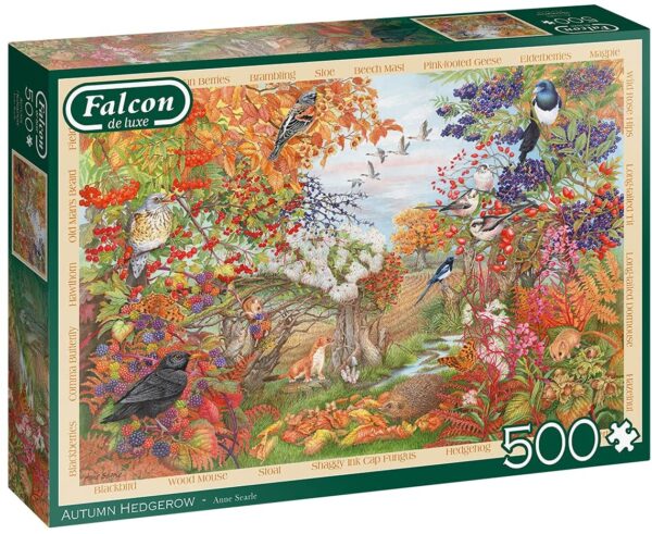 Autumn Hedgerow 500 Piece Puzzle - Falcon de Luxe
