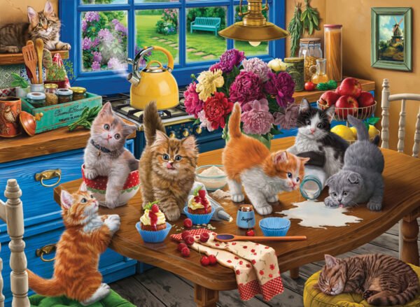 Kittens in the Kitchen 1000 Piece Puzzle - Anatolian