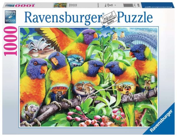 Rainbow Lorikeets 1000 Piece Puzzle - Ravensburger