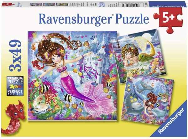Ravensburger - Charming Mermaids 3 x 49 Piece Puzzle