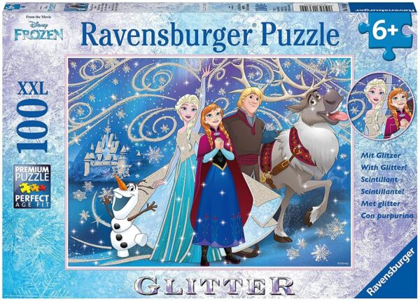 Disney Puzzle Glittery Snow 100 Piece Puzzle