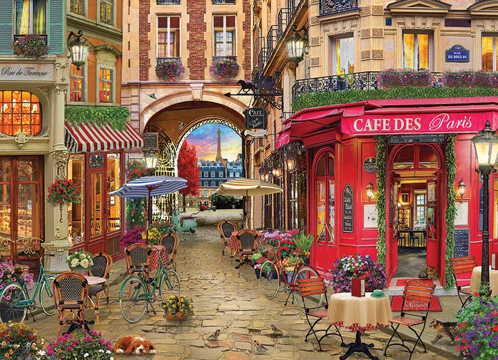 Cobble Hill - Cafe des Paris 500 Piece Puzzle