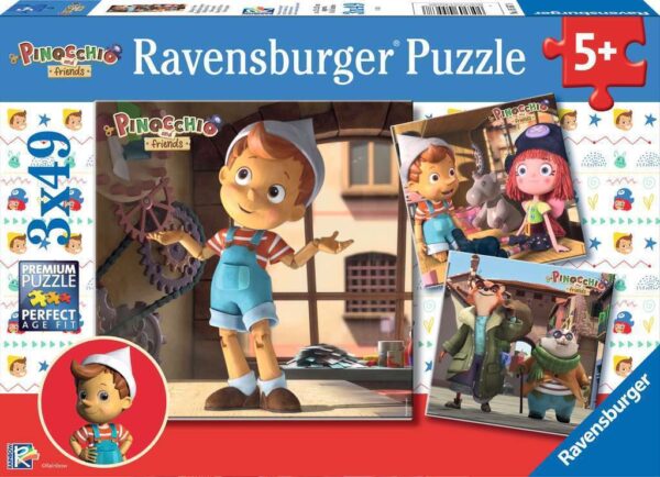 Pinocchio and Friends 3 x 49 Piece Puzzle