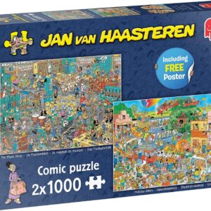 JVH Music Shop & holiday Jitters 2 x 1000 Piece Puzzle