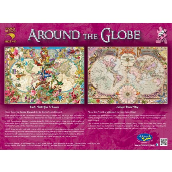 Around the Globe Antique World Map