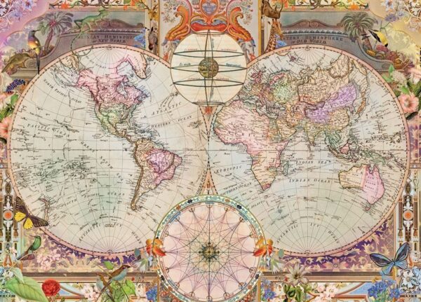 Around the Globe - Antique World Map