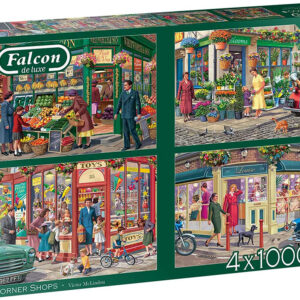 Corner Shops 4 x 1000 Piece Puzzle set