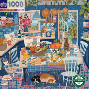 eeBoo - Blue Kitchen 1000 Piece Puzzle ***DAMAGED BOX***