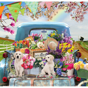 Country Truck in Spring 500 Piece Puzzle