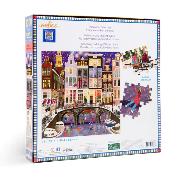 eeBoo Magical Amsterdam 1000 Piece Jigsaw Puzzle