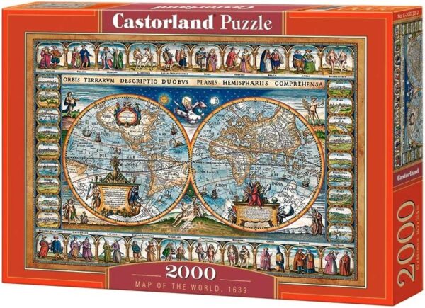 Map of the World 1639, 2000 Piece Puzzle