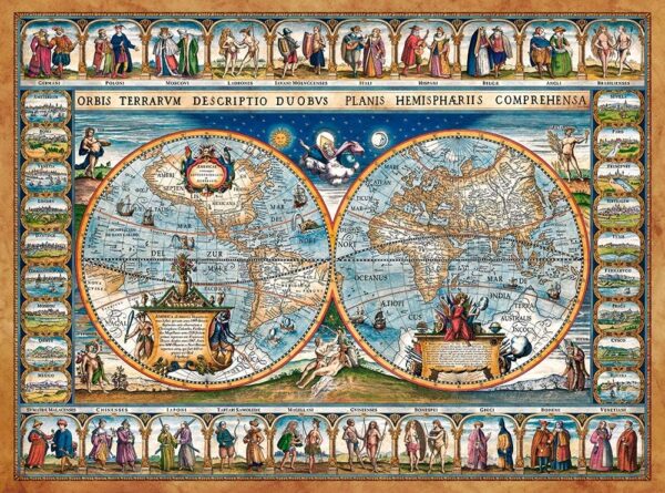 Map of the World 1639, 2000 Piece Puzzle