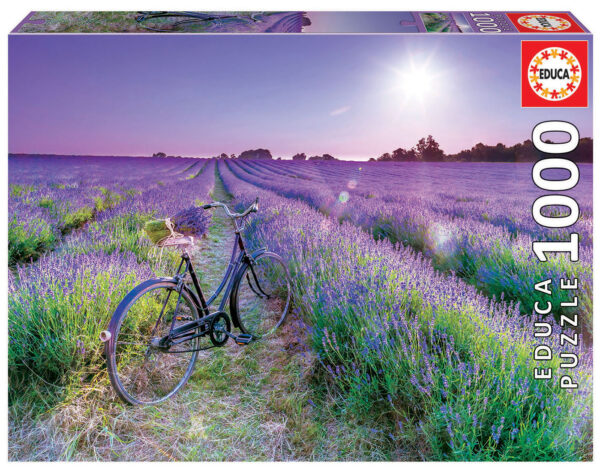 Bike in lavender Field 1000 Piece Puzzle