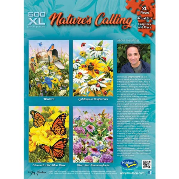 Nature's Calling Ladybugs on Sunflowers 500 Xl Piece Puzzle