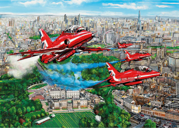 Reds Over London 1000 Piece Puzzle