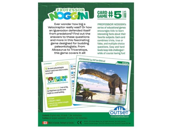 Professor Noggin - World of Dinosaurs Card Game - Image 2