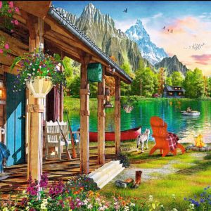 Cabin in the Mountains 500 Piece Puzzle