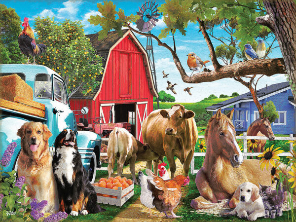 Gathering in the Farmyard 1000 Piece Puzzle