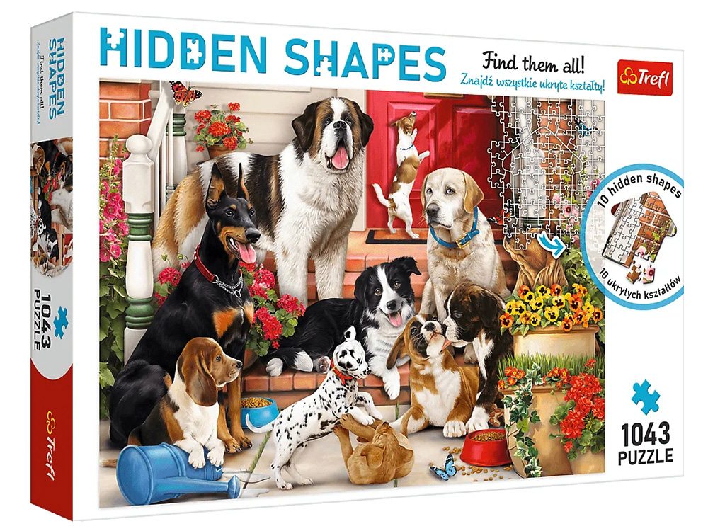 Trefl Hidden Shapes - Doggy Fun 1043 Piece Puzzle