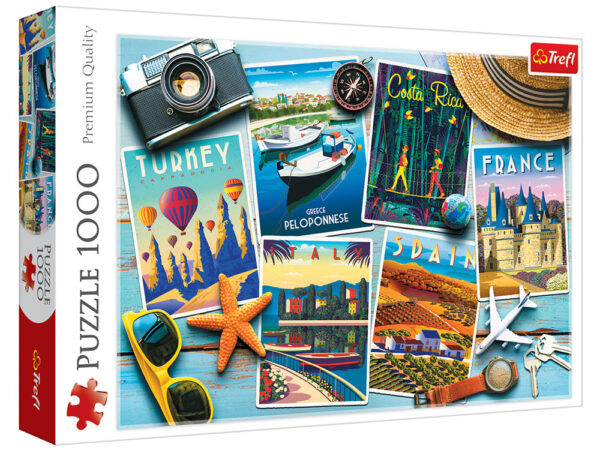 Holiday Postcards 1000 Piece Puzzle