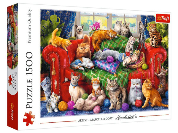 Kittens on the Sofa 1500 Piece Puzzle