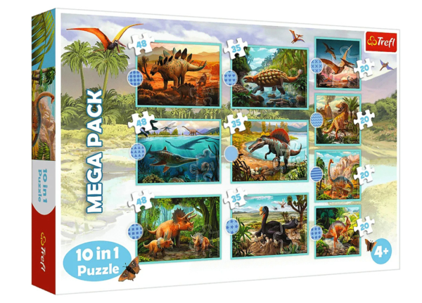 Meet all the Dinosaurs 10-in-1 Mega Jigsaw Puzzle Set