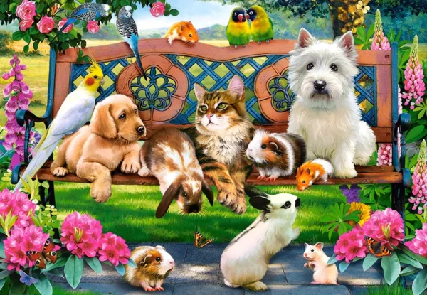 Pets in the Park 1000 Piece Puzzle