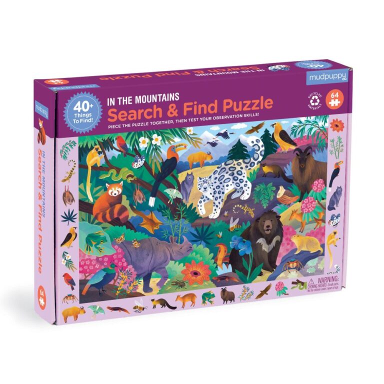 Mudpuppy Search and Find In the Mountains 64 Piece Puzzle