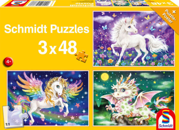 Mythical Creatures 3 x 48 Piece Puzzle