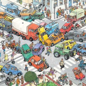 JVH Traffic Chaos 3000 Piece Puzzle