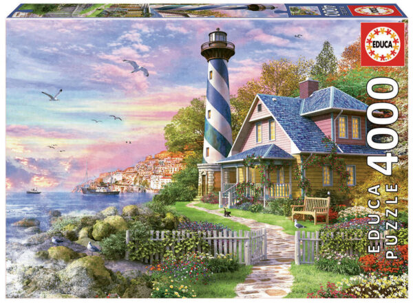 Lighthouse at Rock Bay 4000 Piece Puzzle