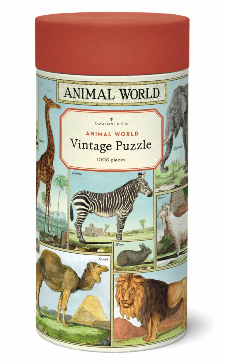 Cavallini & Co Vintage Puzzle Animal World 1000 Piece