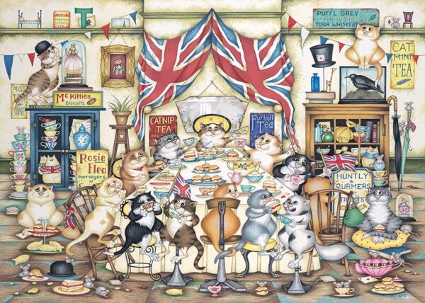Ravensburger - Crazy Cats - Afternoon Tea at Tiddles 1000 Piece Puzzle