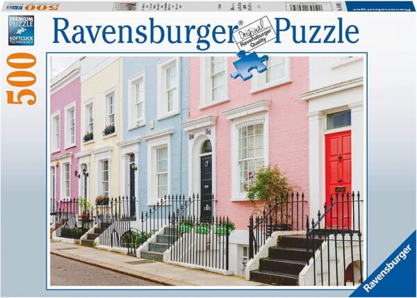 Colourful London Townhouses 500 Piece Puzzle