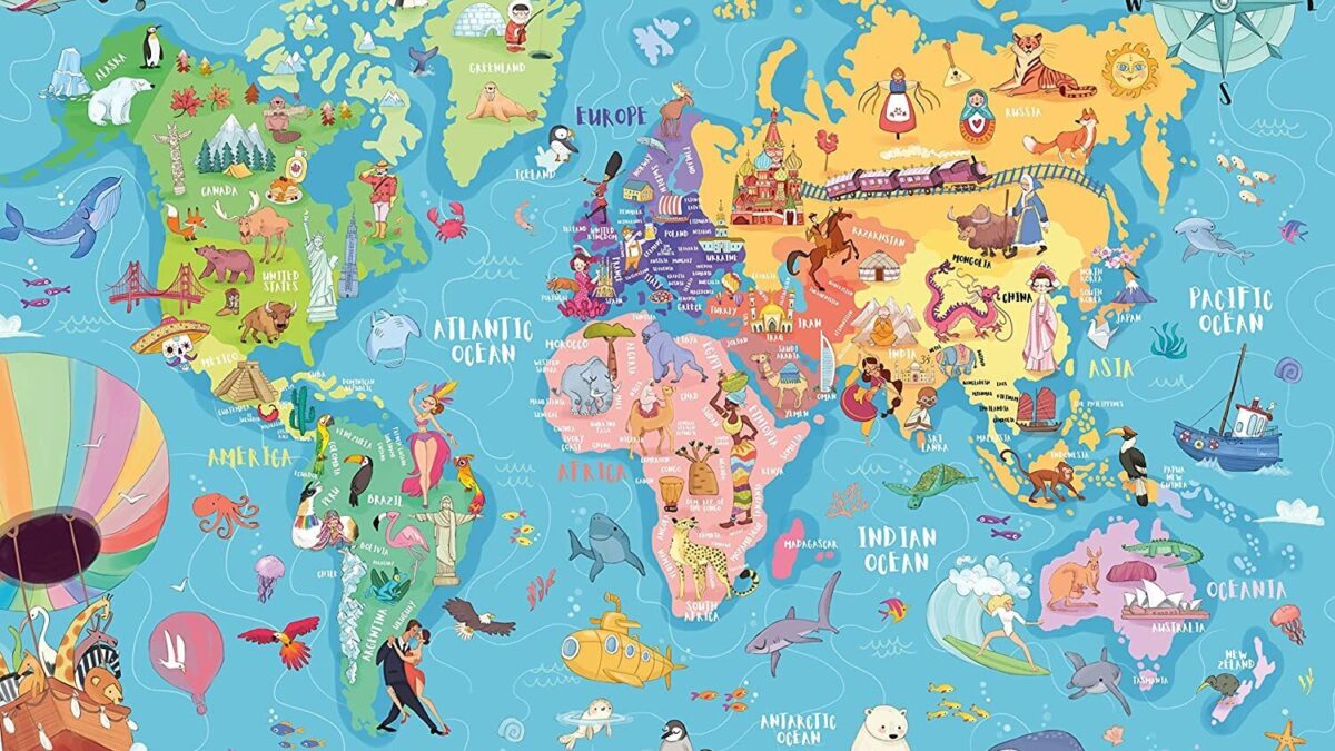 World Map Puzzle, Printable