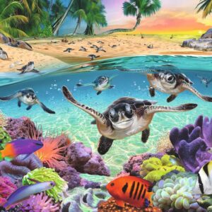 Race of the Baby Sea Turtles 500 Piece Puzzle